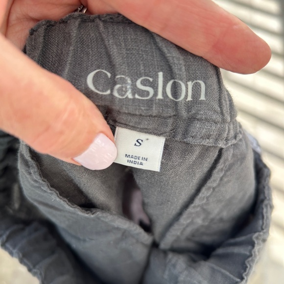 Caslon Charcoal Linen Relaxed LinenPants - Picture 2 of 7